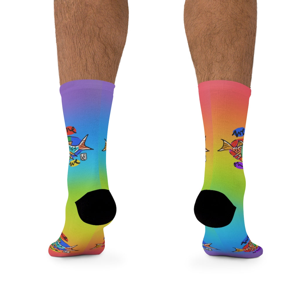 We are One, One are We - Rainbow Collection - Lebo Tribe Socks